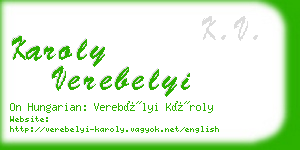 karoly verebelyi business card
